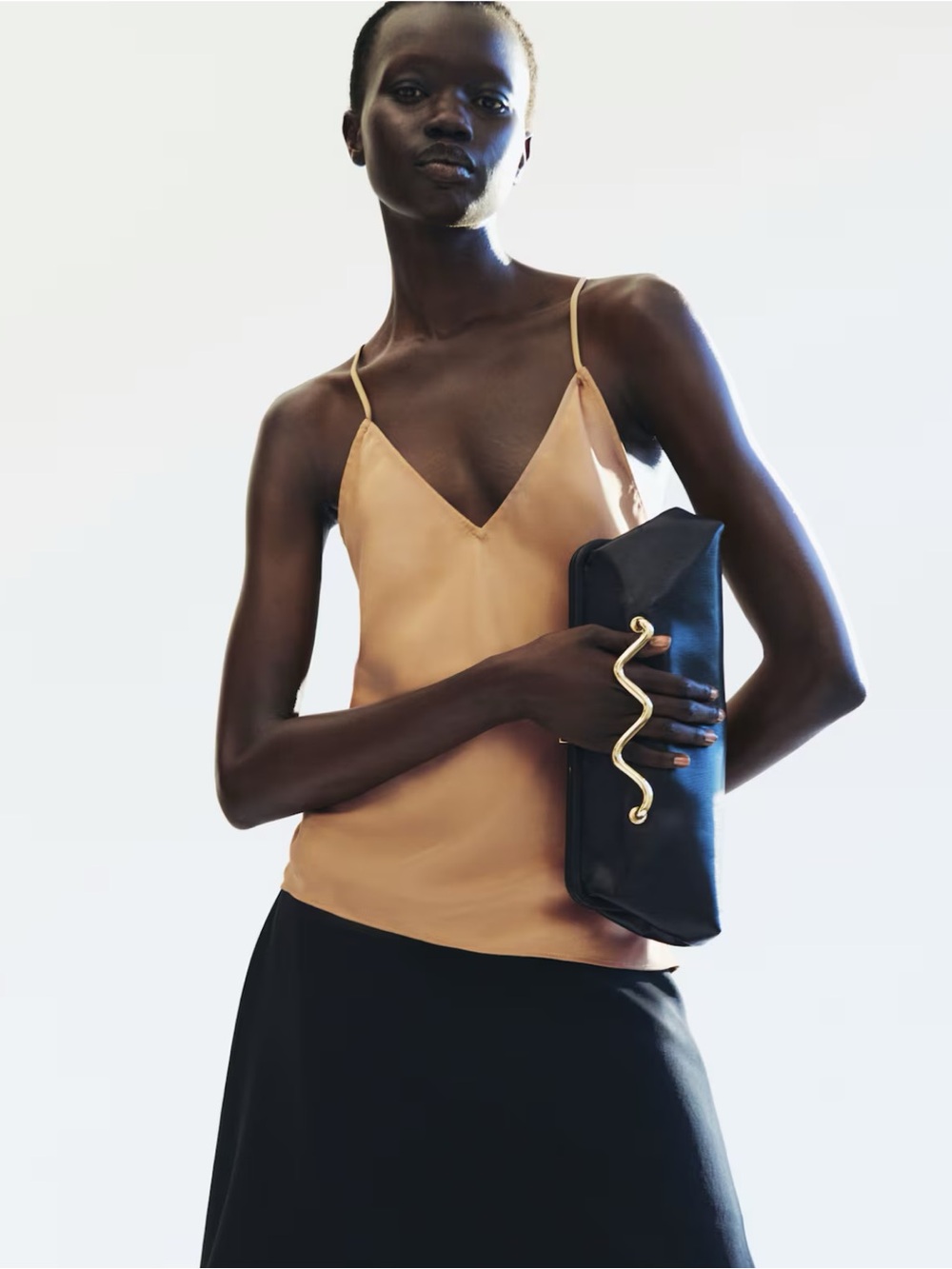 H&M Satin Low-Back Strappy Tank
